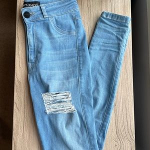 Fitjeans Regular 4 hole ripped high waisted